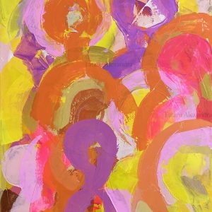 "Crowds at sunset" Acrylic on Canvas