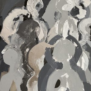 "Crowds at night" Acrylic on Canvas