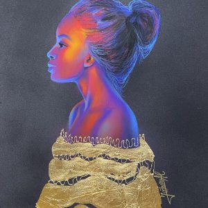 "Luminous" Pastel & Gold Leaf