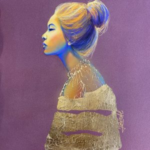 "Fluence" Pastel & Gold Leaf