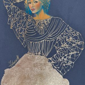 "Draped in Elegance" Pastel & Gold Leaf