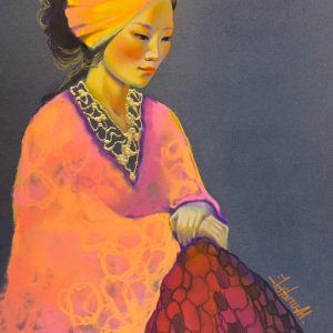 "Silent Grace" Pastel & Gold leaf