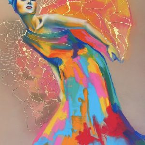 Pastel & Gold Leaf SOLD